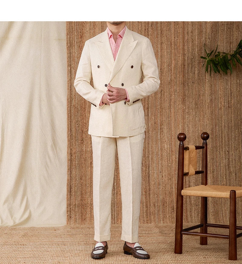Veyron Linen Overlap Suit