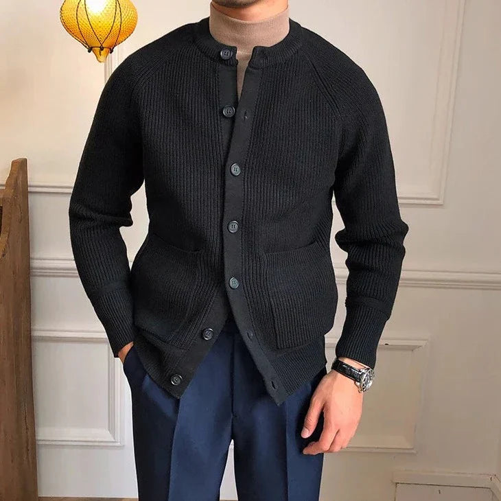 Looped Men's Knit Cardigan