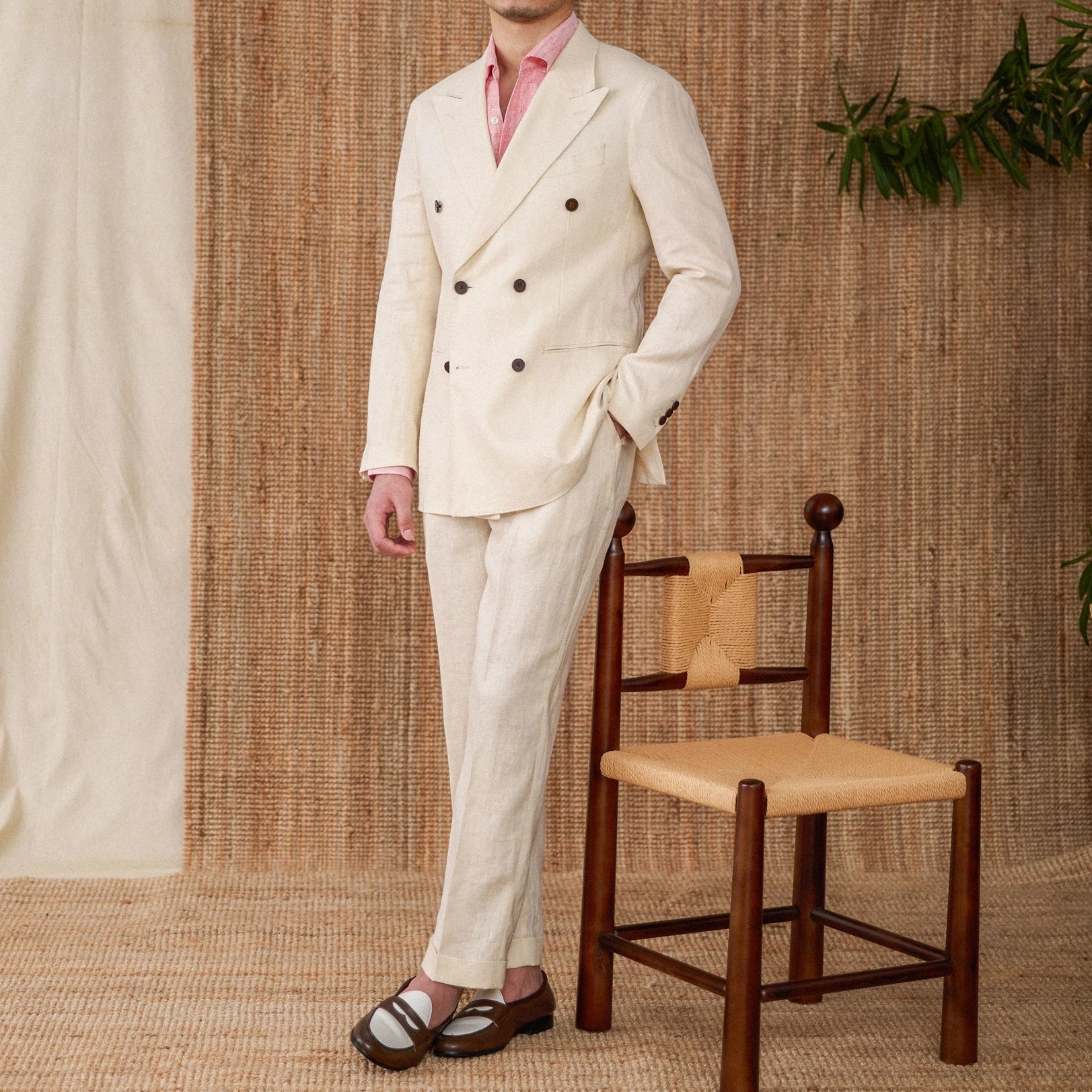 Veyron Linen Overlap Suit