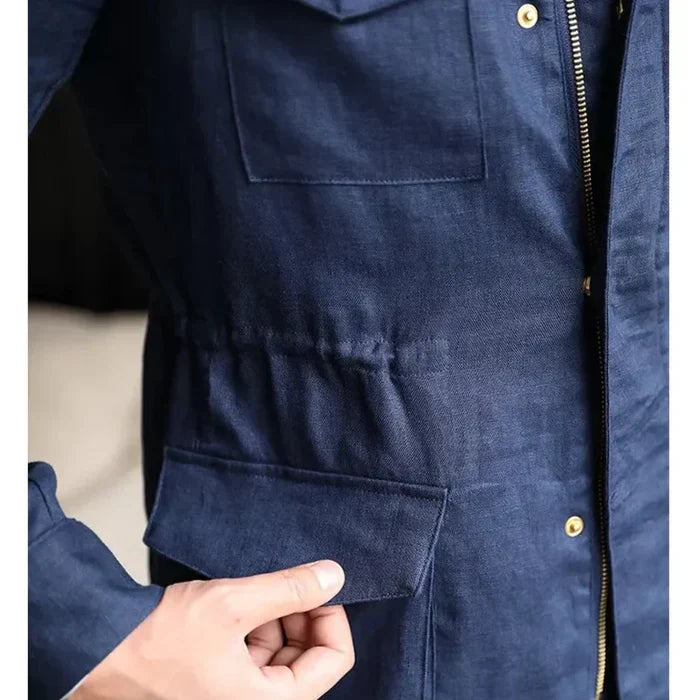 Looped LS001 Men's Linen Parka