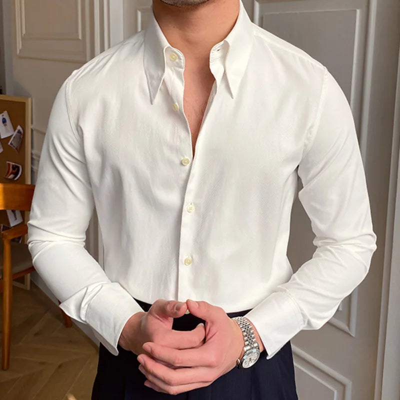 Men's Dress Shirt Looped LS020