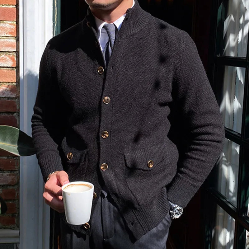English Cardigan with Front Pockets