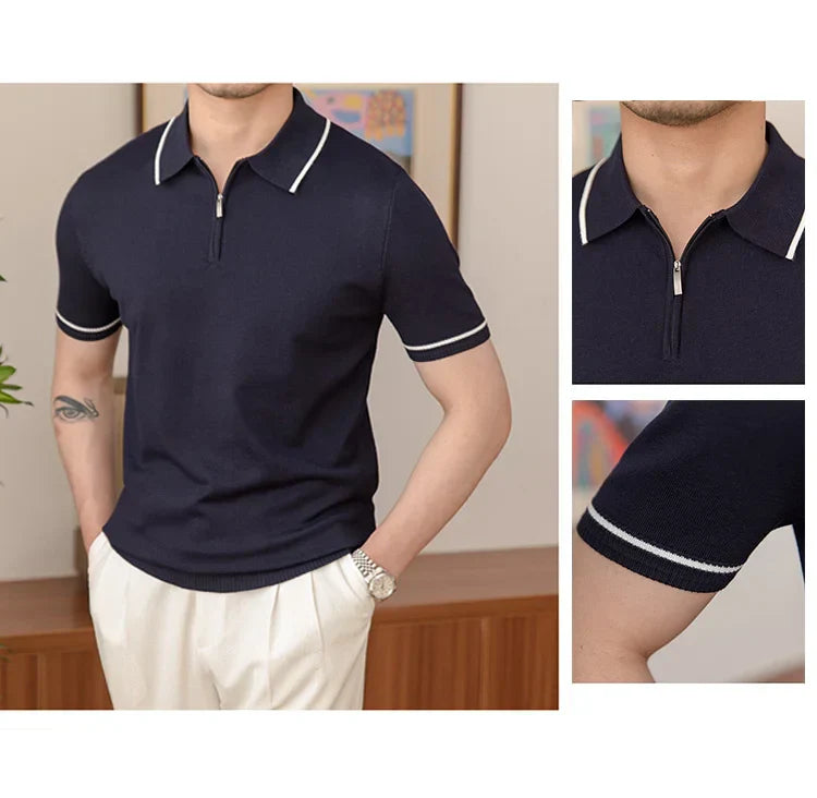 Looped LS046 Men's Tricot Polo Shirt