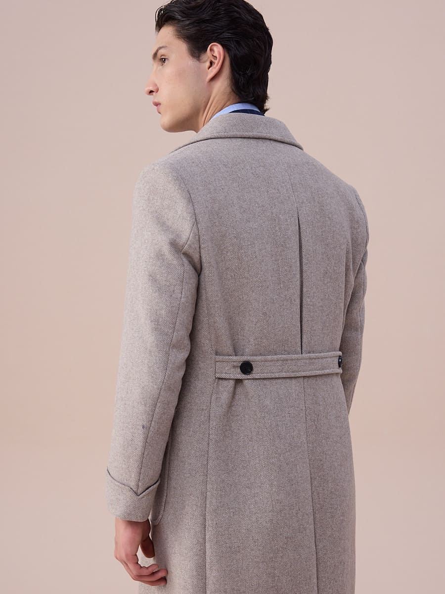 Wool Double-Breasted President Overcoat