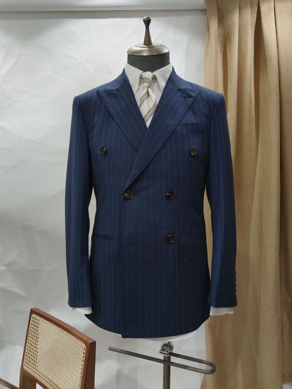 Modena Sartorial Pinstripe Blue Suit