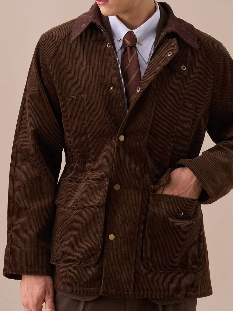 Retro British Corduroy Collar Jacket 100% cotton