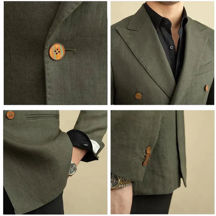 Looped Linen Blazer LS035