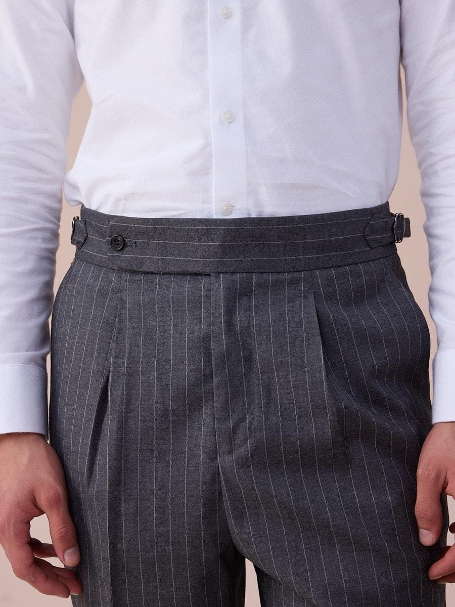 Modena Sartorial Pinstripe Gray Suit