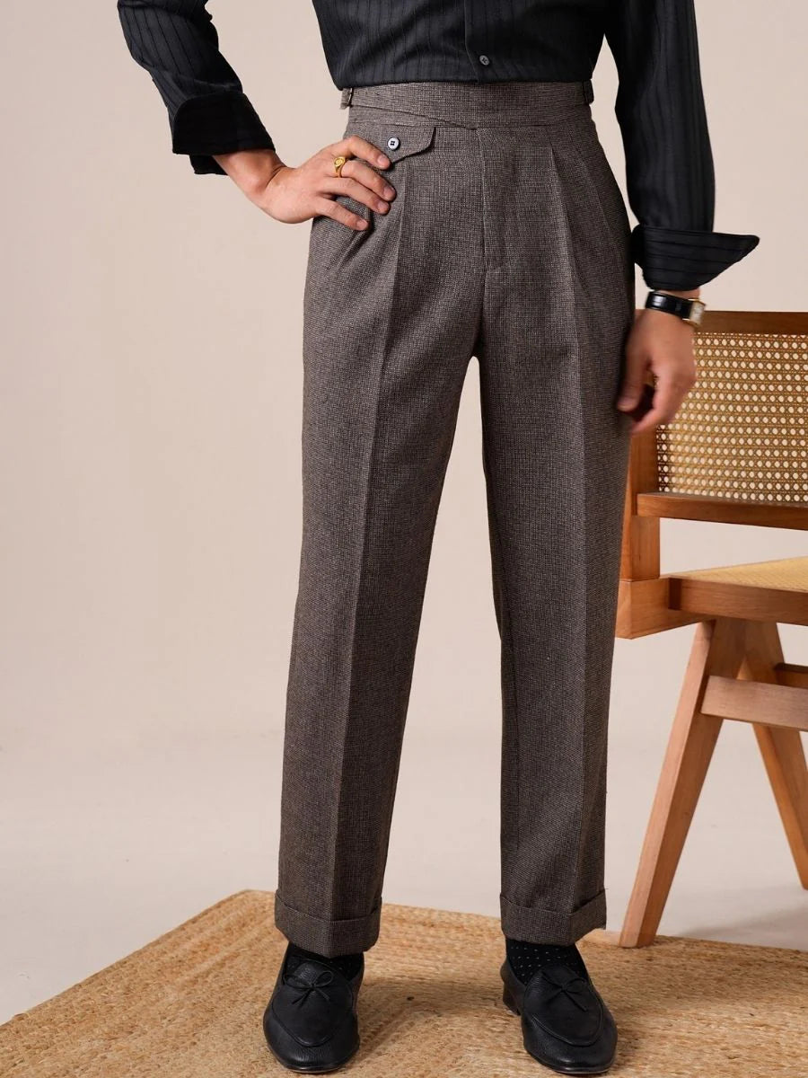 Bergamo High Waisted Wool Grukha Pants