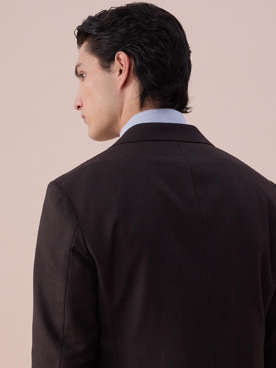 Glen Plaid Tailored Wool Blazer