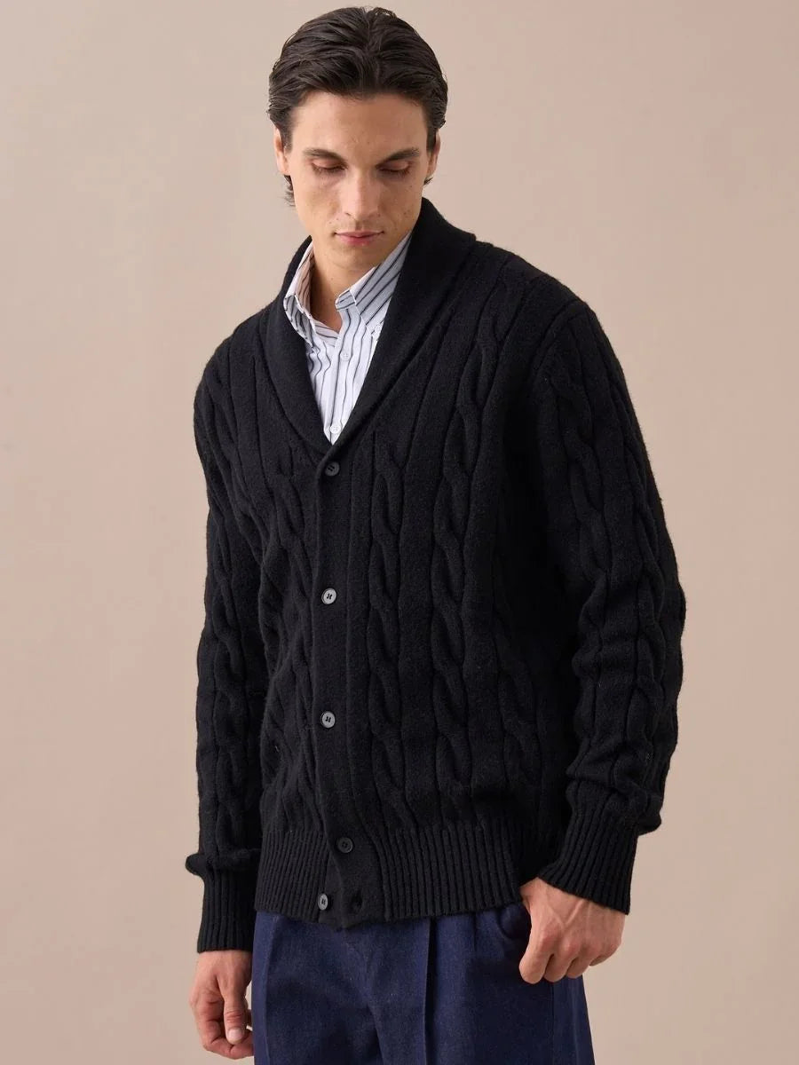 Men's Shawl Collar Knit Cardigan