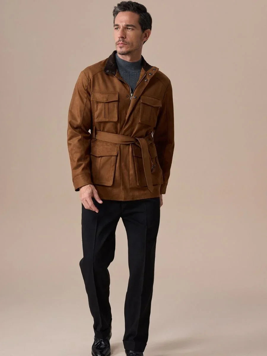 Suede Style Vintage Hunting Jacket
