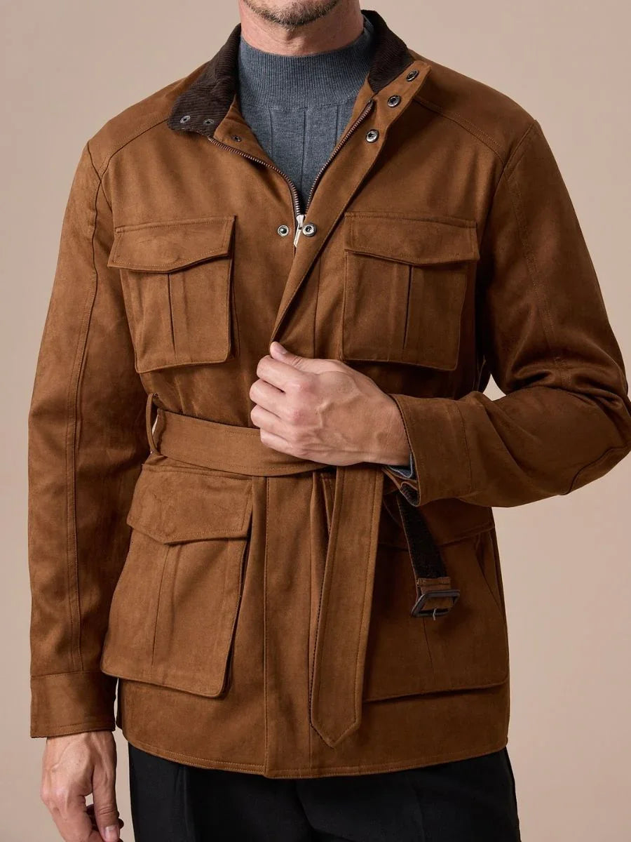 Suede Style Vintage Hunting Jacket