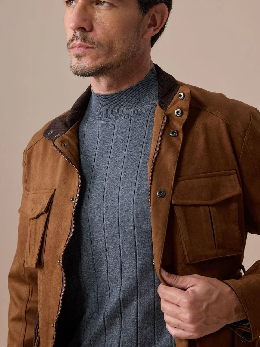 Suede Style Vintage Hunting Jacket