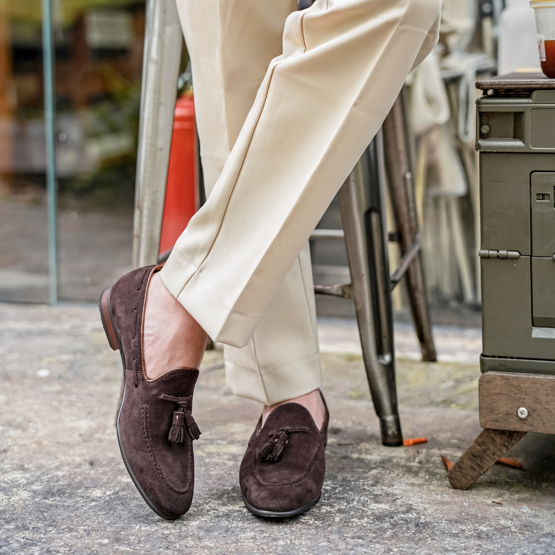Men's Bologna Suede Tassel Loafer