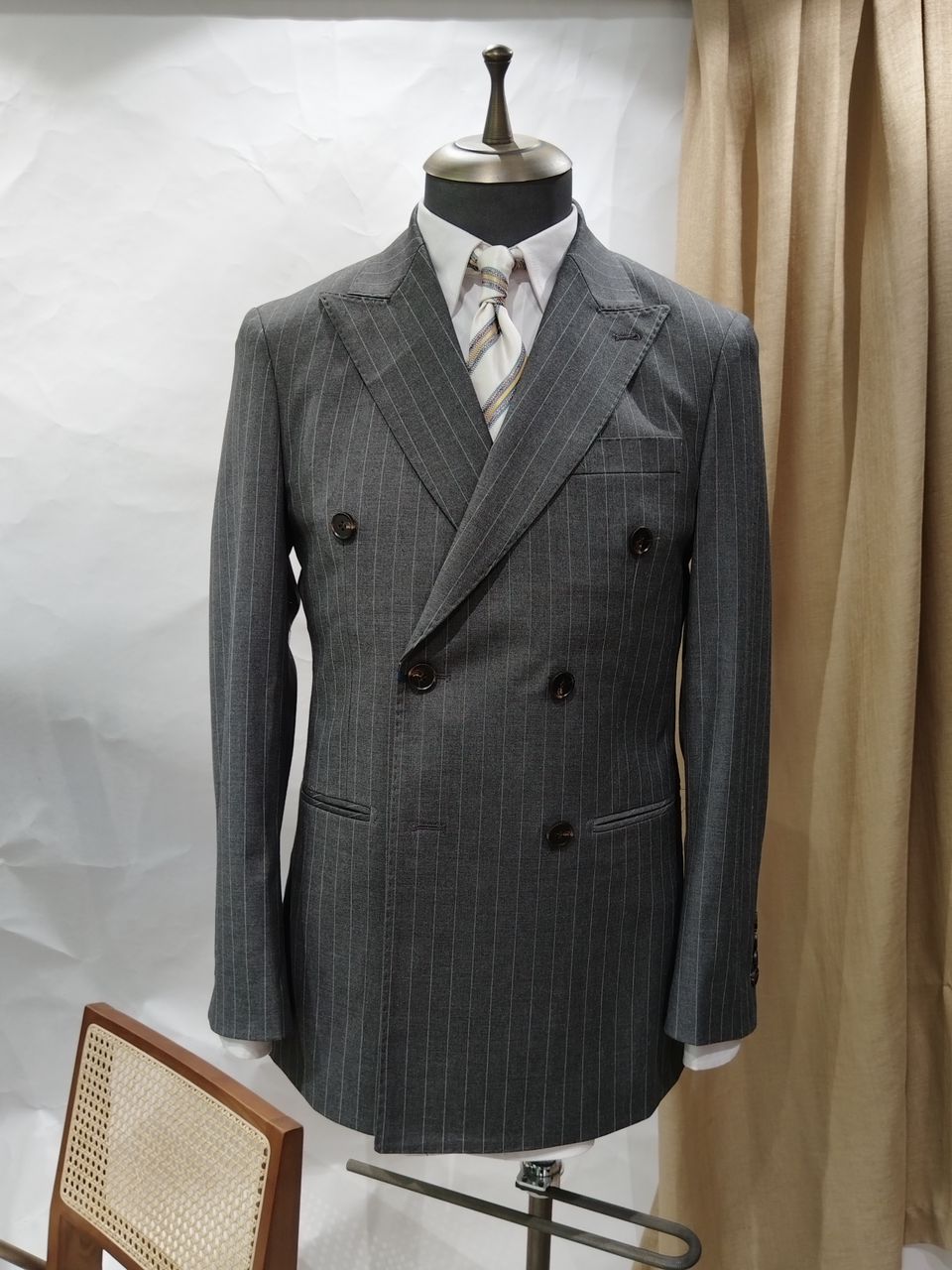 Modena Sartorial Pinstripe Gray Suit