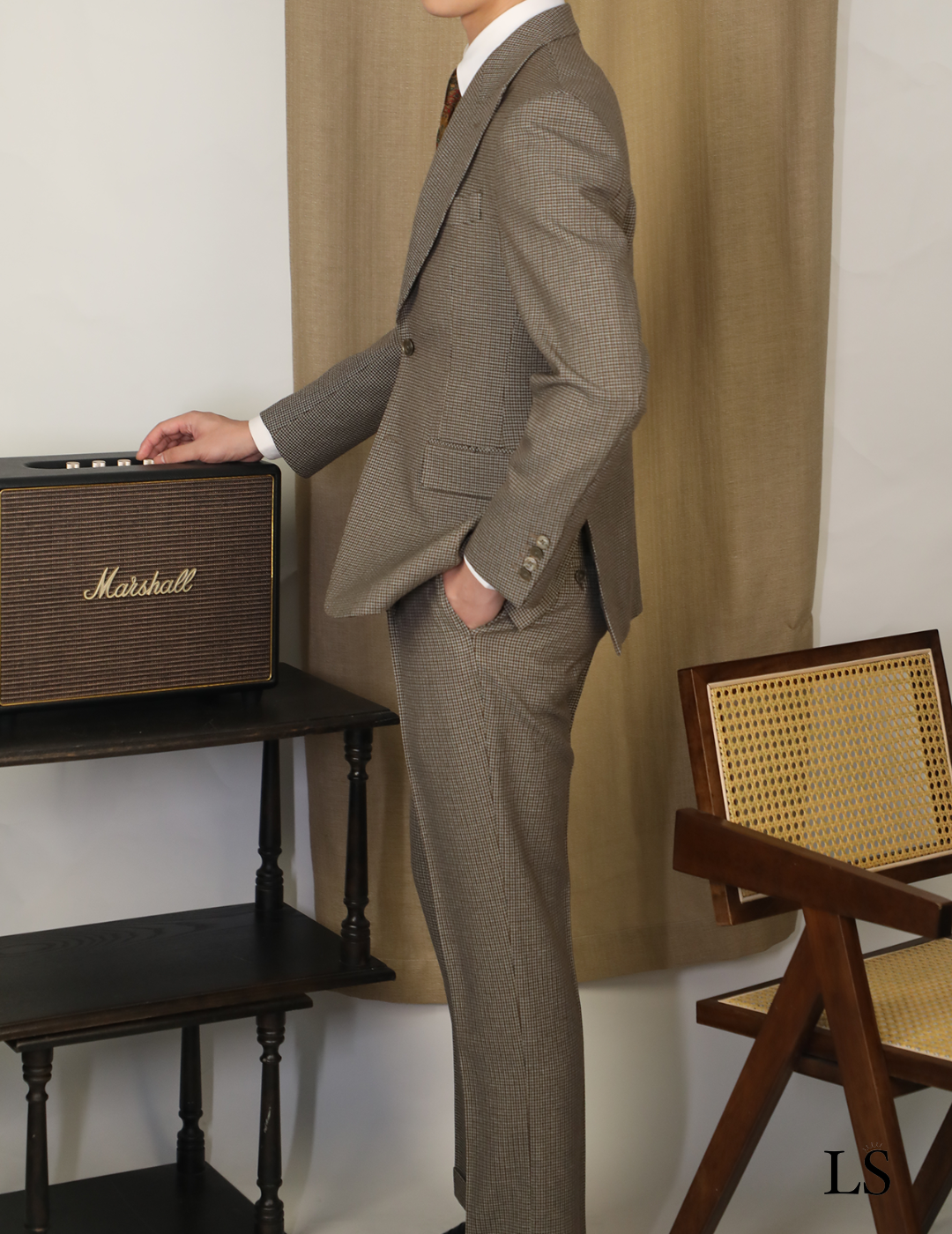 Three-Piece Houndstooth Suit