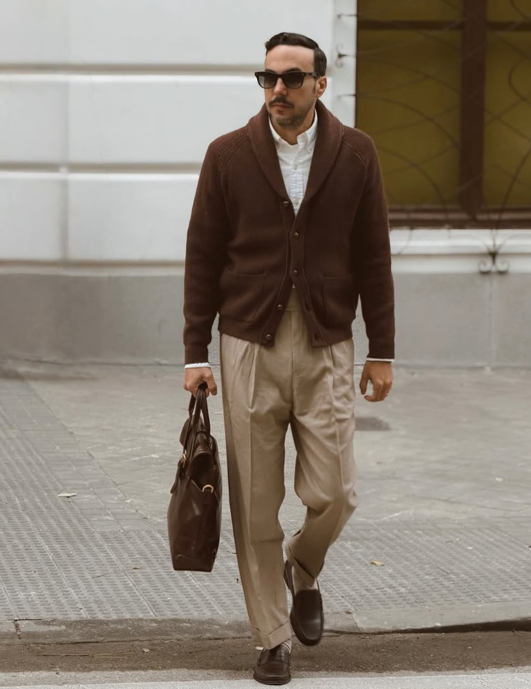 Men's Shawl Collar Wool Cardigan