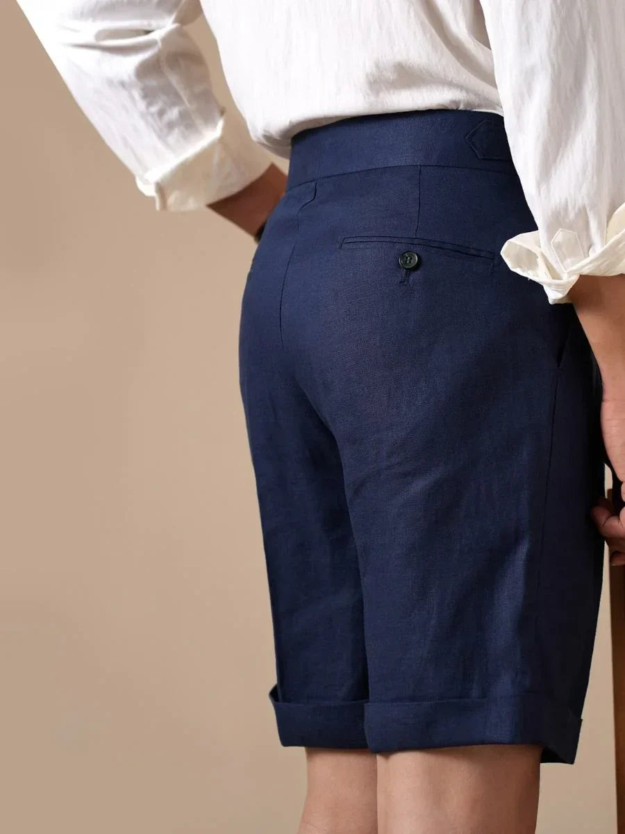 Loops Tursi Linen High Waisted Shorts