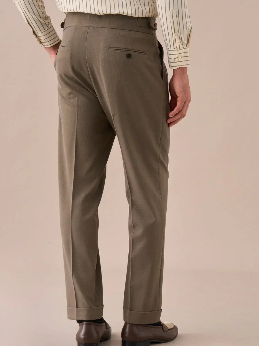 Sorano High Waisted Double Pleated Gurkha Pants