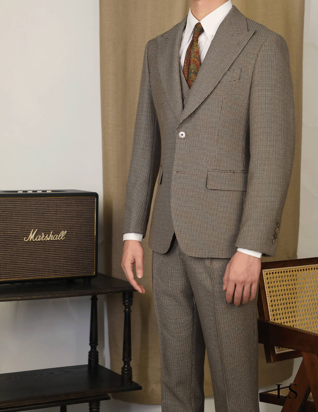 Three-Piece Houndstooth Suit