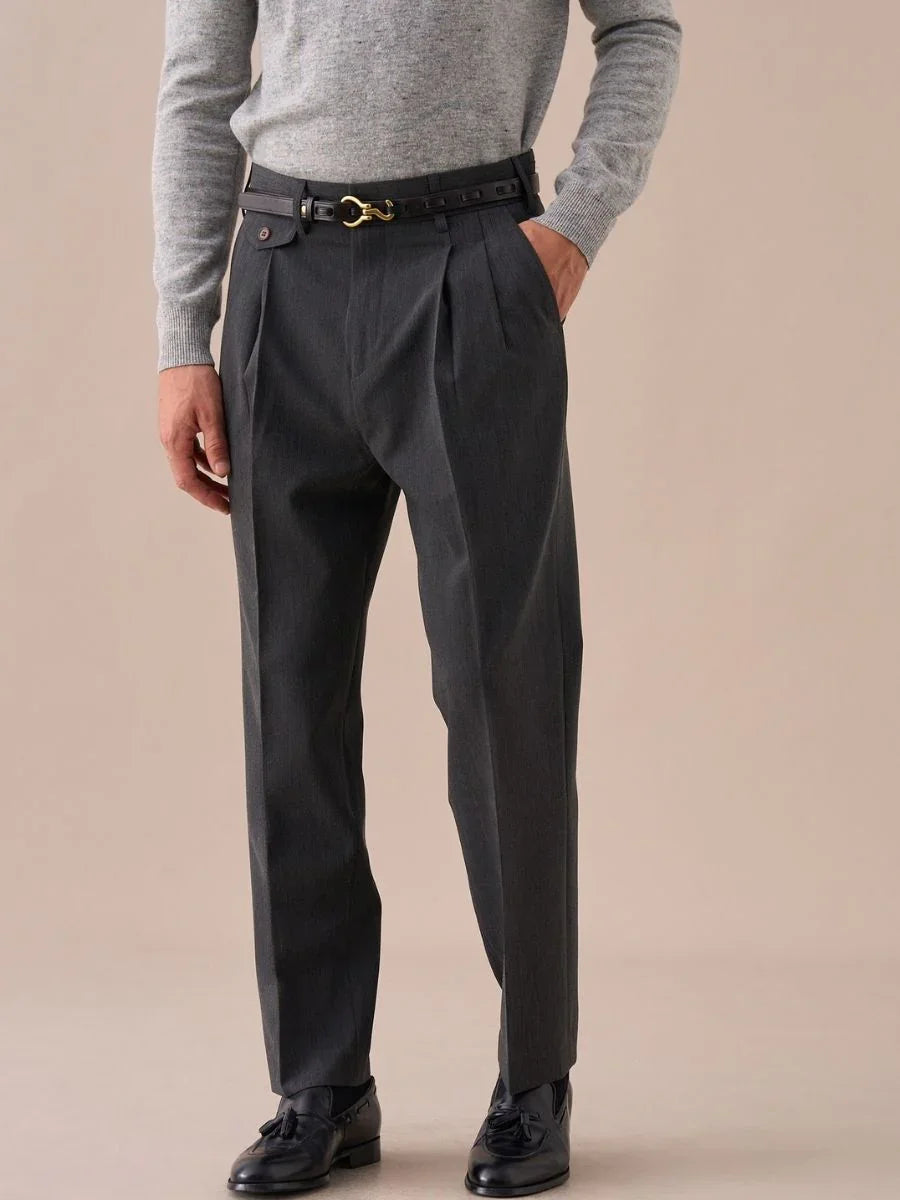 Livorno Double Pleated Belt Loop Pants