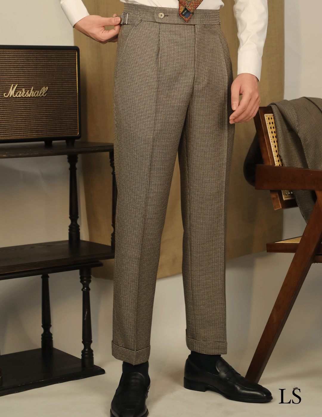 Three-Piece Houndstooth Suit