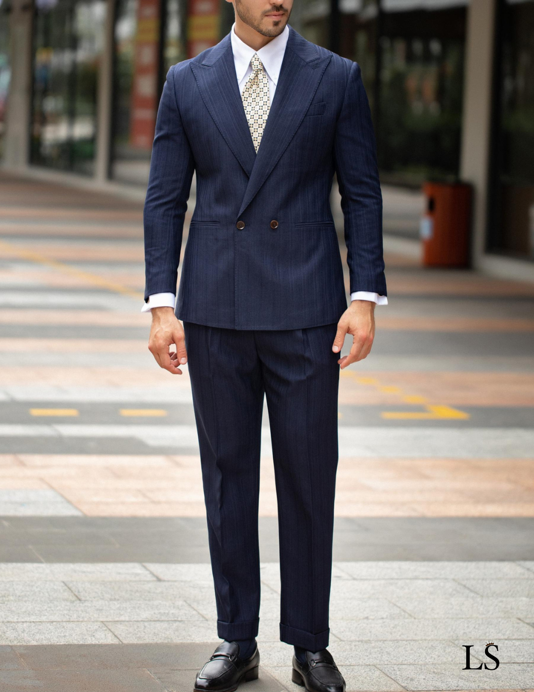 Riviera Linen Double-Breasted Suit