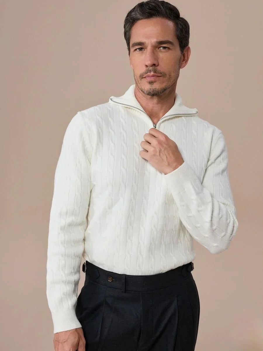 Jersey texturizado de cuello alto