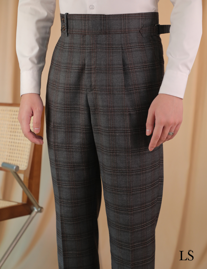Suit Two-Button Glen Plaid Coffe