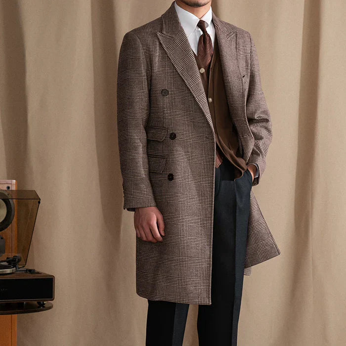 Prince of Wales Double Breasted Overcoat