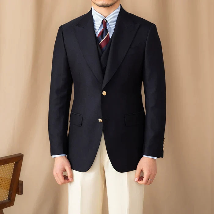 Two-Button Peak Lapel Blazer