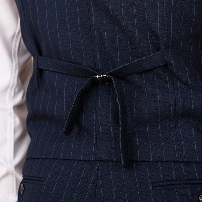 Peak Lapel Pinstripe Double-Breasted Vest