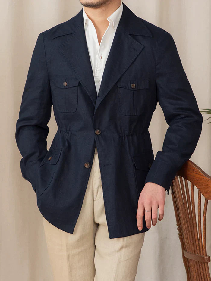 Pure Linen Safari Jacket