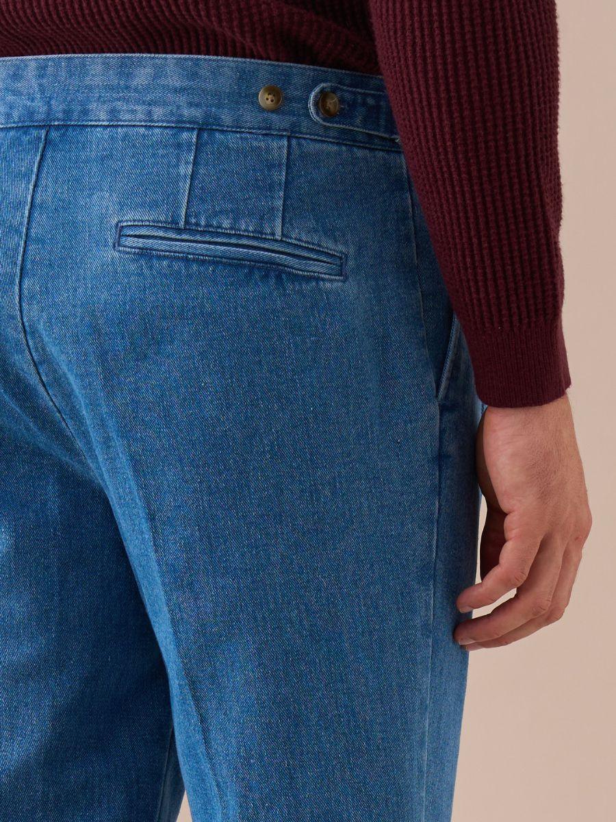 Loops Montefalco High Waisted Double Pleated Denim Pants