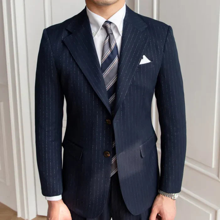 Pinstripe Blazer Two Buttons LS037