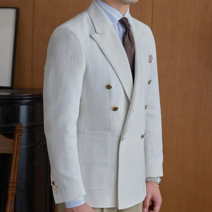 Wrap Blazer Bari White