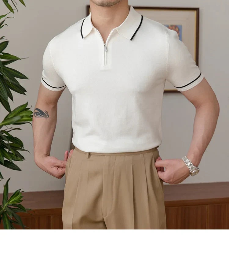 Looped LS046 Men's Tricot Polo Shirt