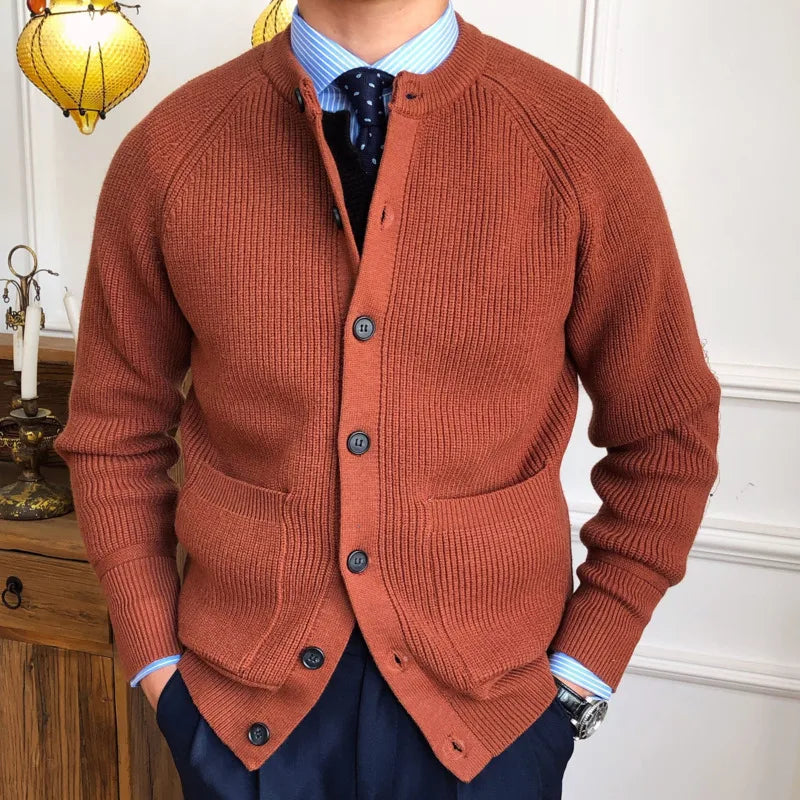Looped Men's Knit Cardigan