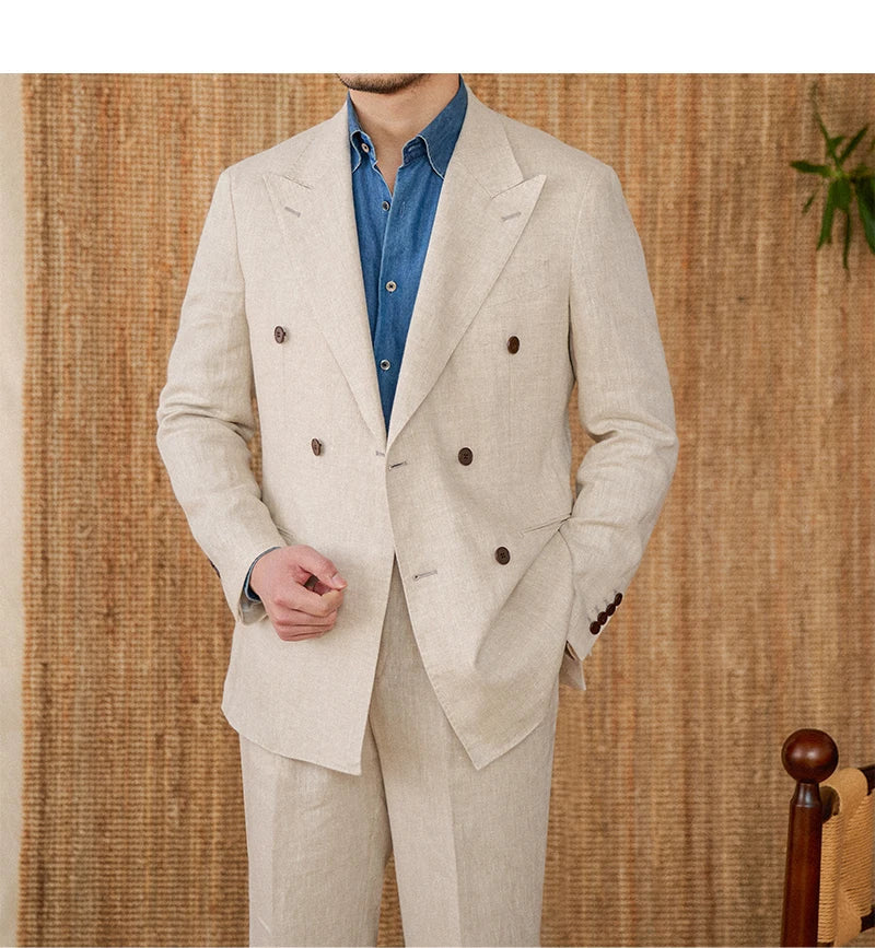 Veyron Linen Overlap Suit