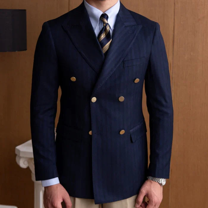 Double-Breasted Blazer Looped LS012