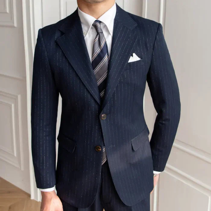 Pinstripe Blazer Two Buttons LS037