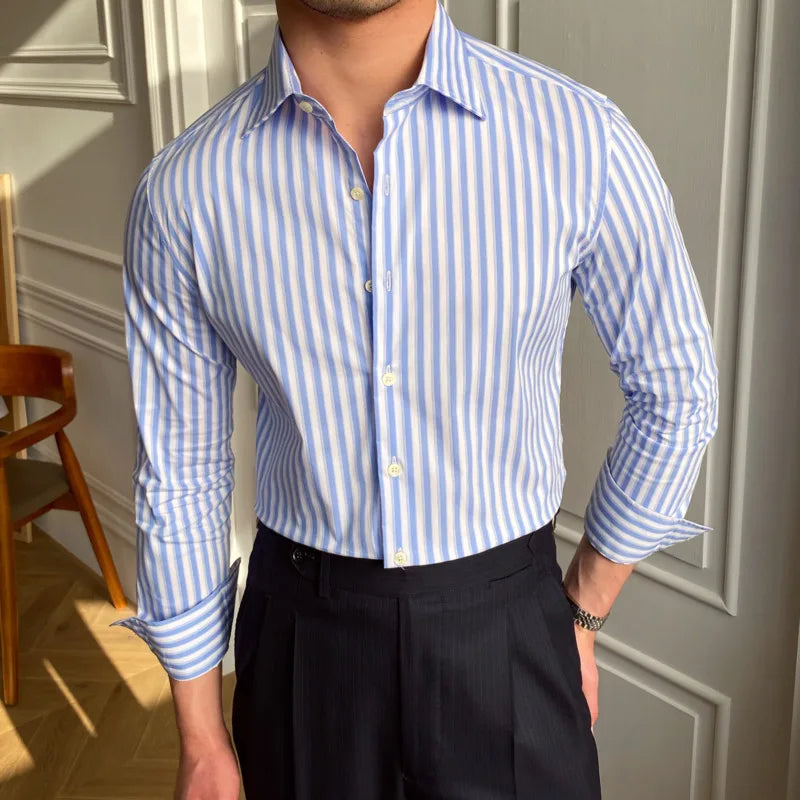 Looped LS038 Striped Shirt