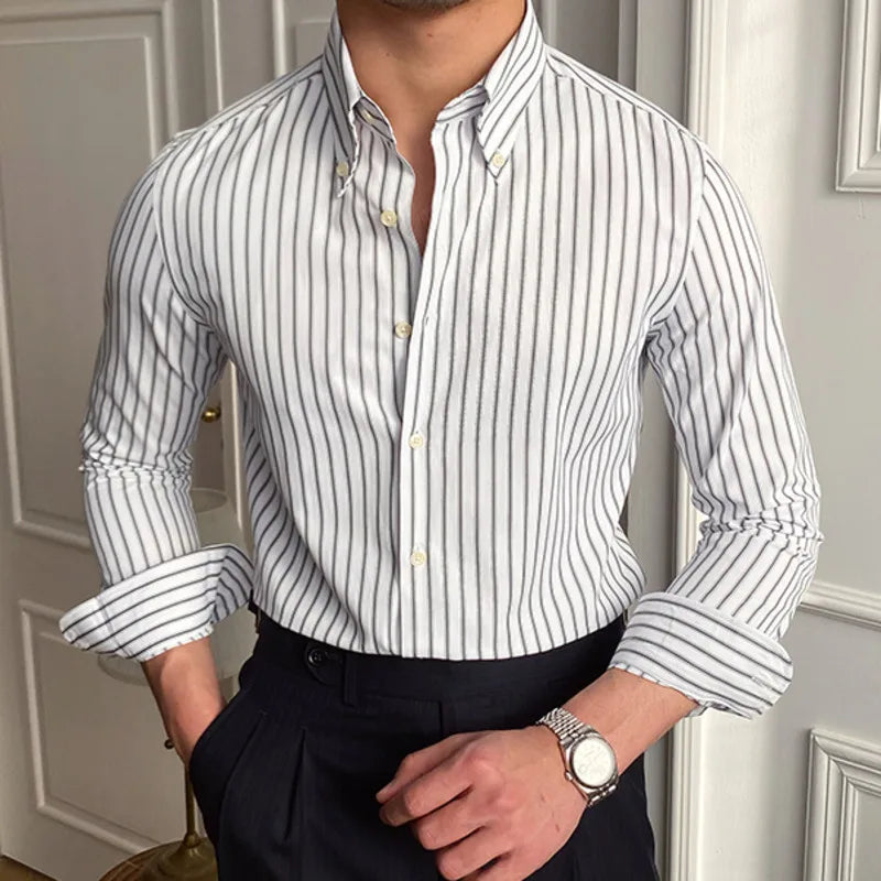 Men's Dress Shirt Looped LS016