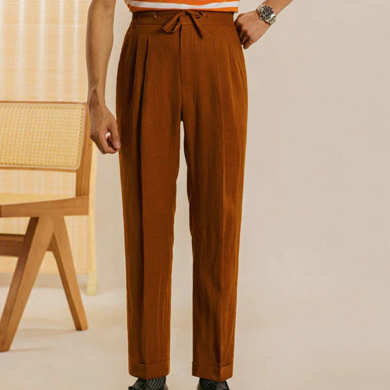 Elastic Linen Pants Looped LS059