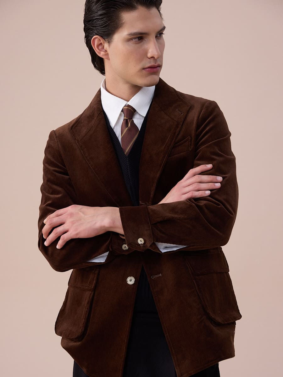 Loops Textured Corduroy Jacket